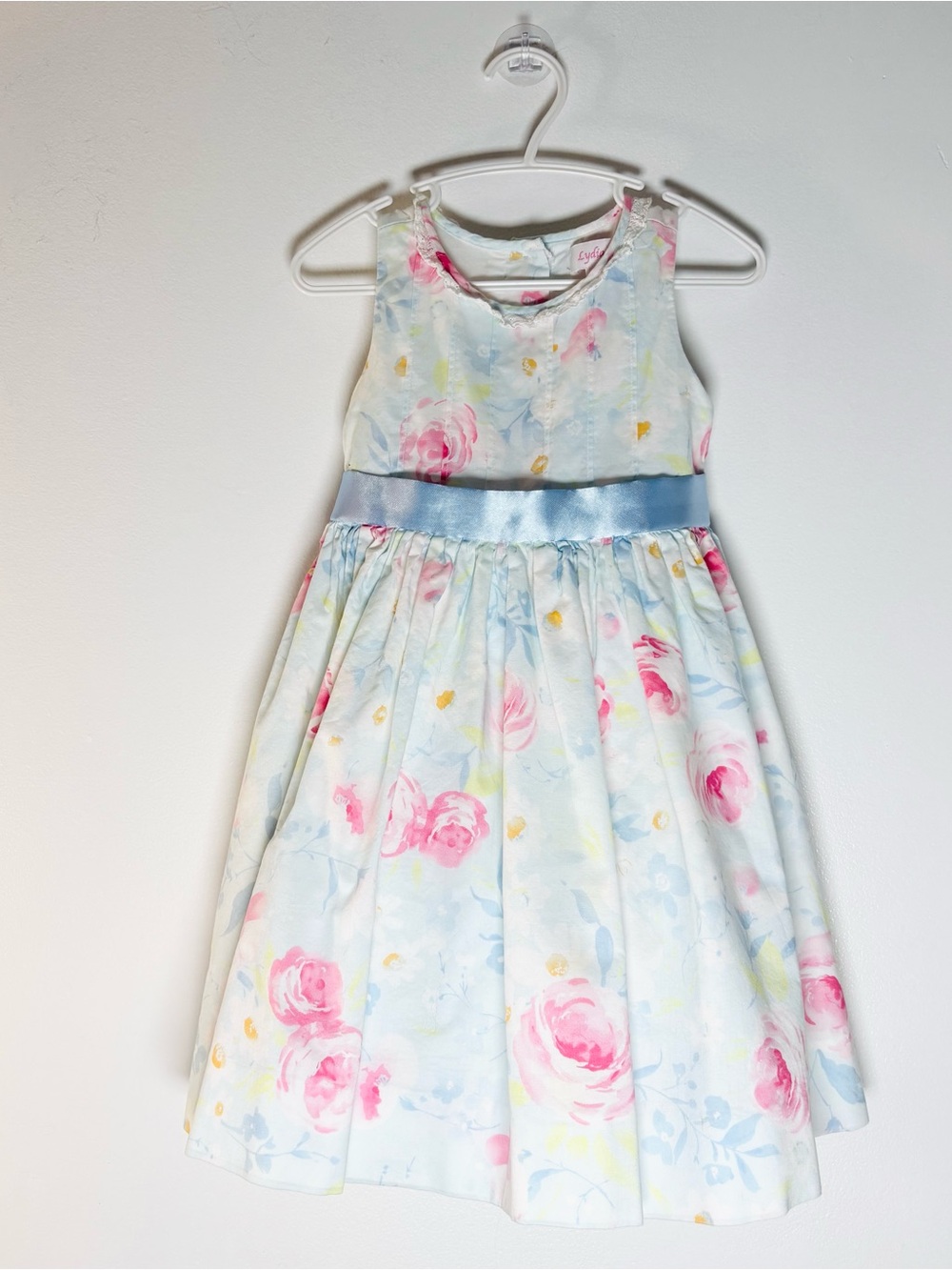 Lydia Jane Girls Floral Cotton Dress Size 2T Cottagecore Pastel Vintage Style